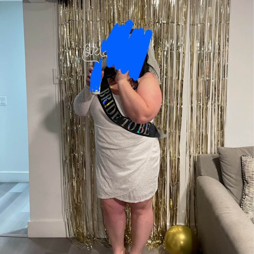 White Sequin Dress